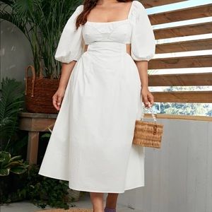 Shein 0XL White Dress